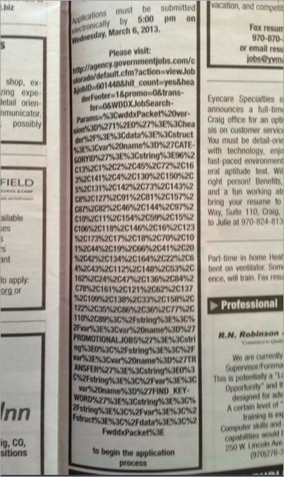 Not Optimized URL Very long url in print